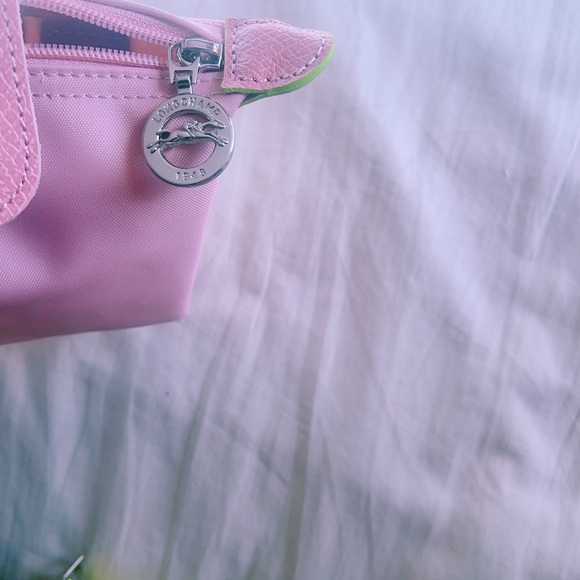 LONGCHAMP LE PLIAGE GREEN POUCH PINK - Picture 9 of 12